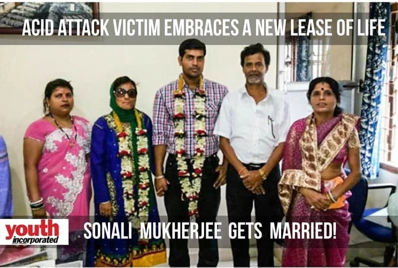 Acid attack victim, Sonali Mukherjee mar