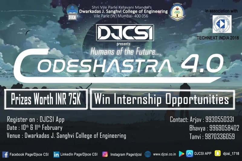 DJ. Sanghavi COE: CodeShastra – A 