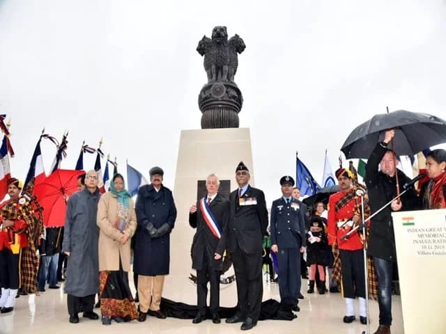 Statue Honouring Indian Soldiers Who Fou
